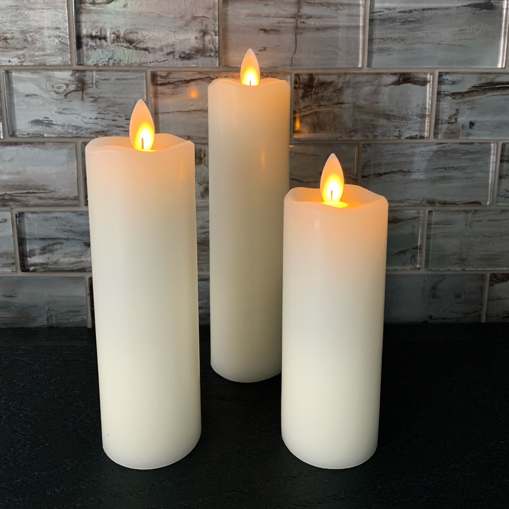 Flameless Candles Set of 3 - Picture 3 of 6